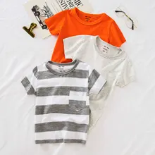 Футболка для мальчиков летняя классная Базовая рубашка для мальчиков повседневные топы, Детская футболка с короткими рукавами