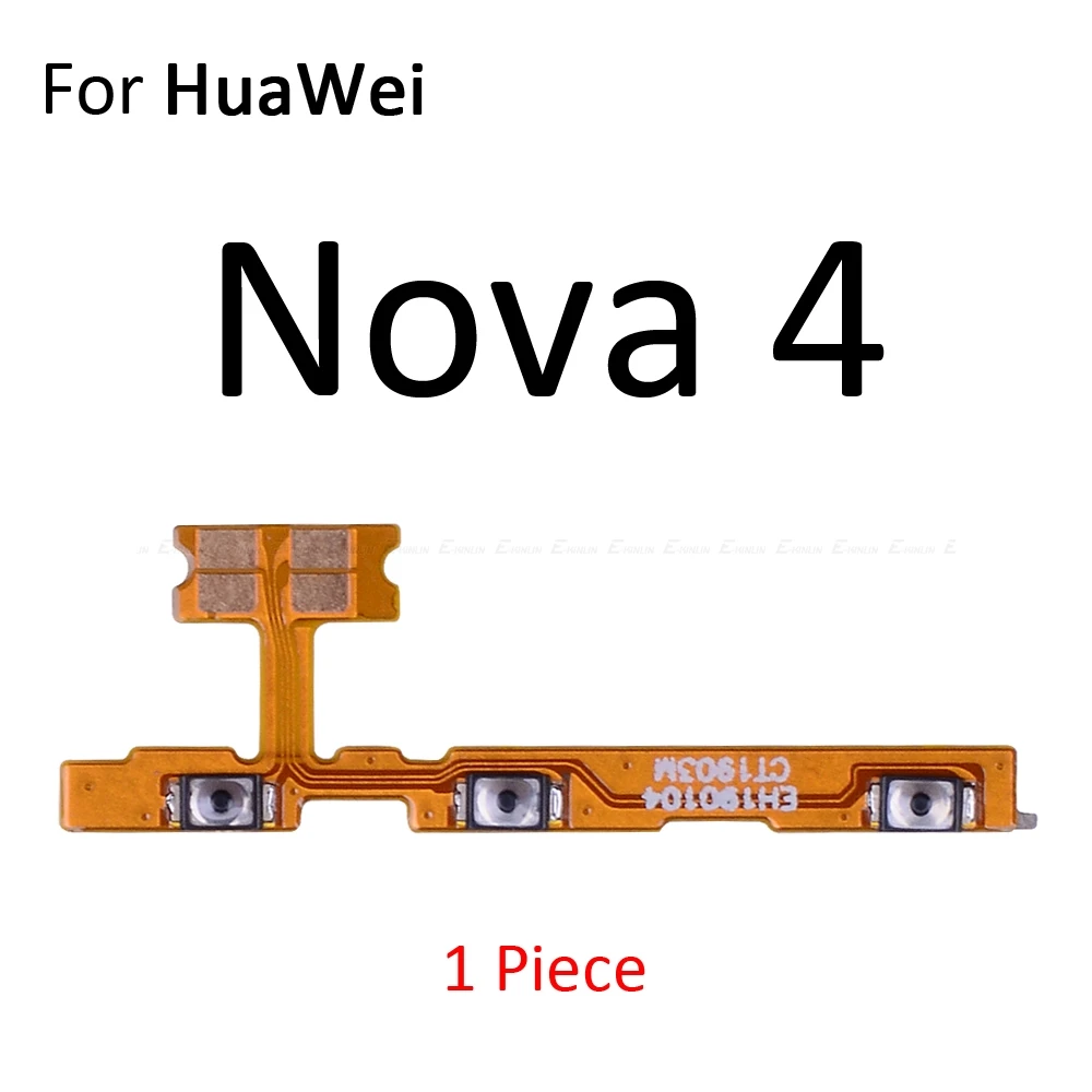 Mute Switch Power Key Ribbon For HuaWei Nova 5i 5 Pro 4e 4 3 3i 3e 2 2S 2i Plus Lite 2017 Young ON OFF Volume Button Flex Cable