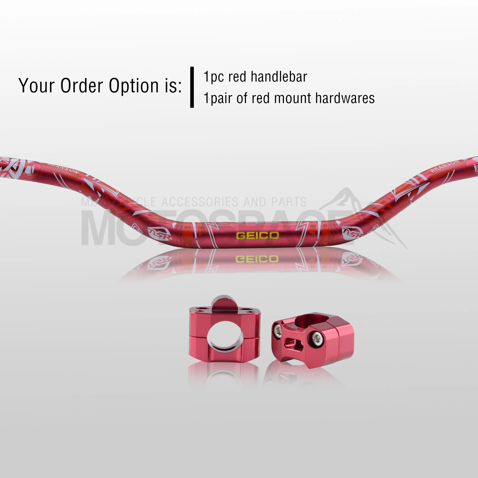 Red Combo2 Руль для Pro Taper Pack Bar 1-1/" Phantasy ручка бар колодки ручки Pit Pro Гонки Грязь велосипед ямы мотоцикл с адаптер cnc - Цвет: Red Combo2