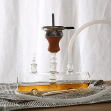 Кальян HY глиняная чаша металлический шланг набор MP5 стеклянный кальян высокое качество бак chicha США дизайн для lavoo narguile