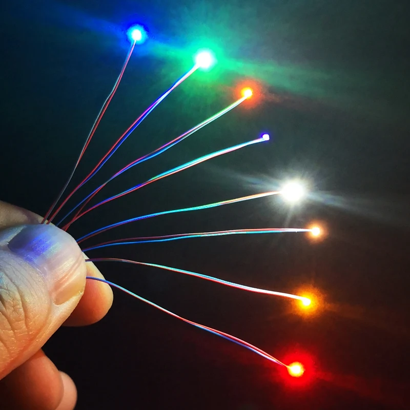 12V Предварительно Проводные светодиоды#0402 SMD, доступно 8 цветов, соединительные провода 60 см