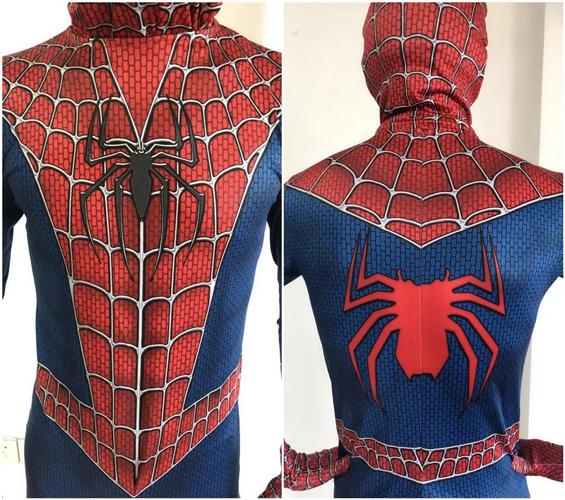 Высокое качество 3D raimi костюм Человека-паука Хеллоуин вечеринка в честь Дня Рождения спандекс костюм Косплэй Железный Человек-паук «мстители», детские костюмы