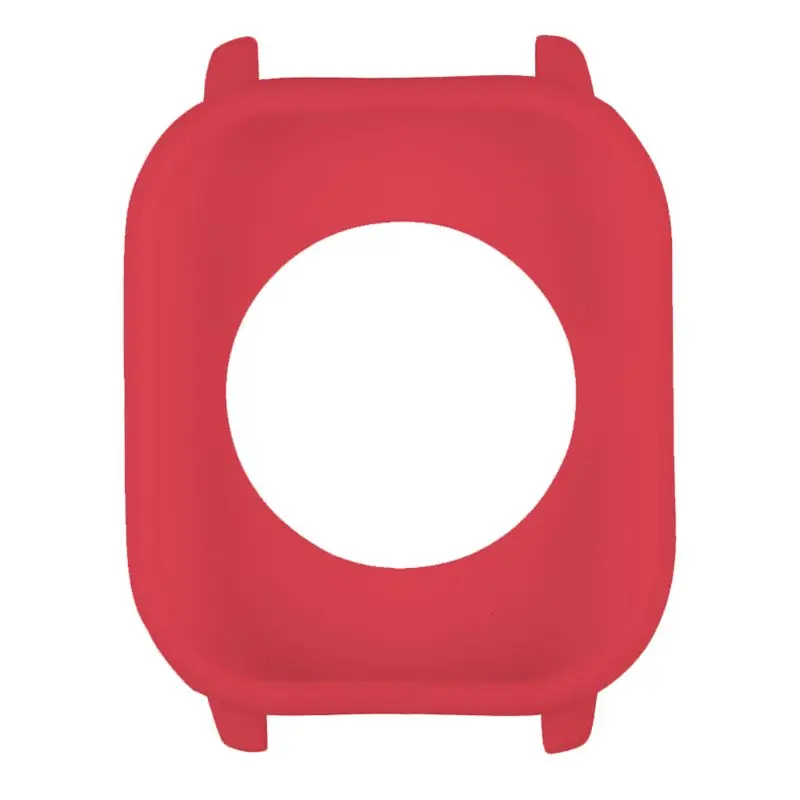 Soft Silicone Protective Case Cover Screen Protector for Huami Amazfit GTS Smart Watch Accessories - Color: Red