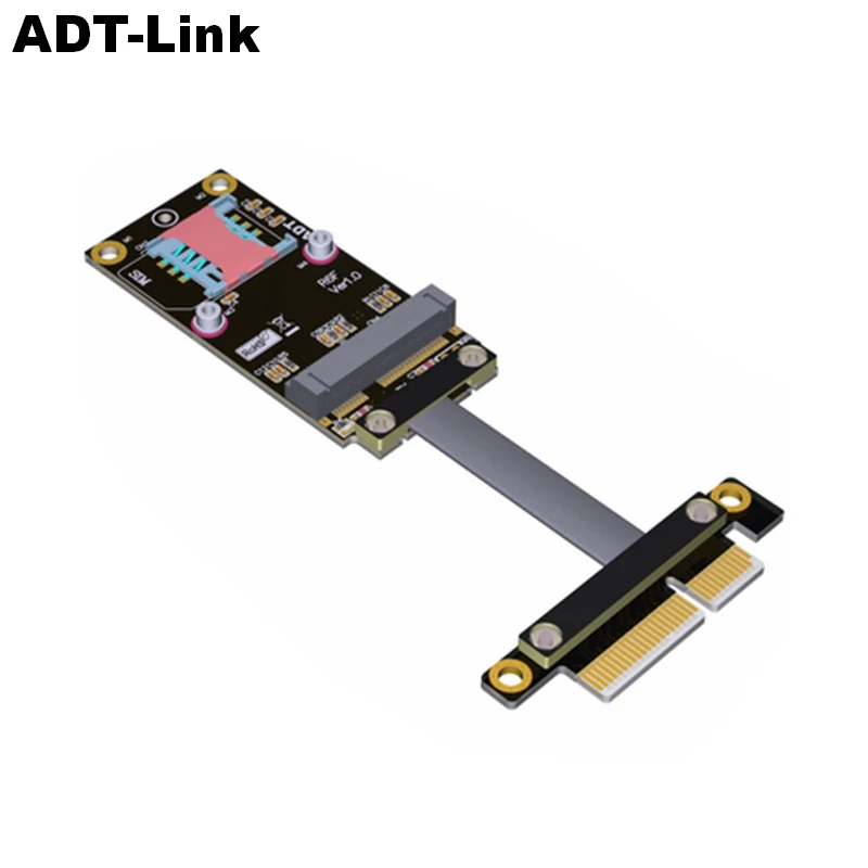 Pci-E Pcie 4X A Mini Pcie Mpcie Wifi Adapter Card Riser Extender Cable X4 5Cm-100Cm 1Ft 2Ft 3Ft Gen3.0 8Gbps