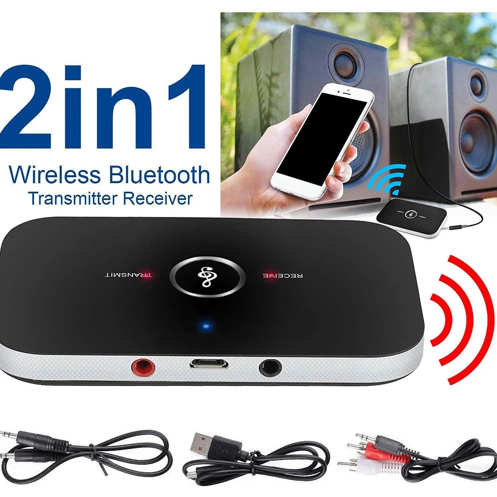 

2-in-1 B6 Wireless Bluetooth Transmitter Receiver 3.5mm Bluetooth Receive Transmit 2.1 Mbps Audio Adapter For Headphones