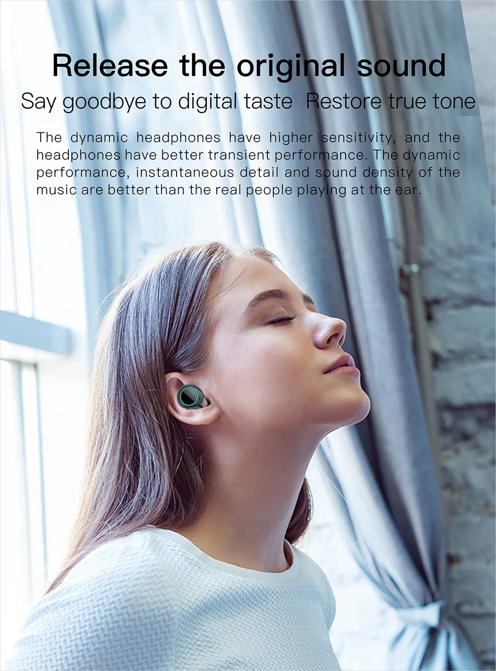 Беспроводная bluetooth-гарнитура с длительным временем ожидания, спортивная водонепроницаемая Мини-Сенсорная стереогарнитура 6D