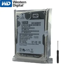 WD – disque dur interne HDD SATA II de 160 go, 16 mo de Cache, 7200 RPM, 2.5 pouces, pour ordinateur portable, PS4