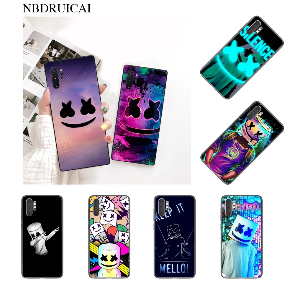 

NBDRUICAI marshmallow dj Soft Silicone TPU Phone Cover for Samsung Note 3 4 5 7 8 9 10 pro A7 2018 A10 A40 A50 A70 J7 2018