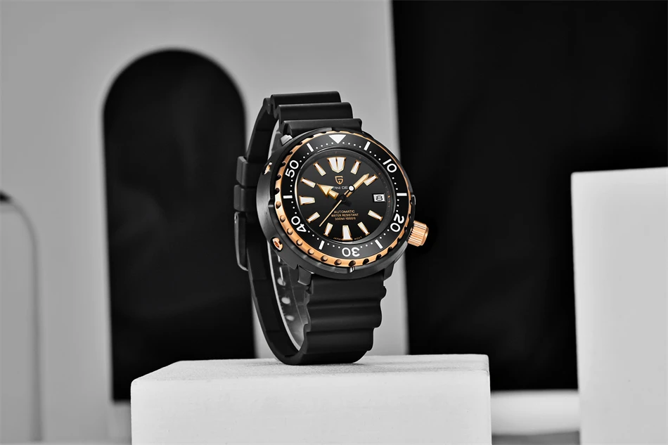 PAGANI DESIGN New 45MM Tuna Diving Wristwatch Men's 300M Waterproof Mechanical Automatic Watches Ceramic Bezel Relogio Masculino