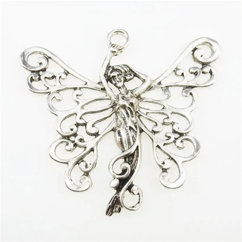 1 шт. подвеска-бабочка в античном стиле из серебра и металла 12728 | Украшения