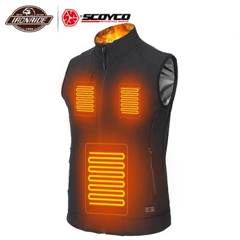 

SCOYCO Heated Vest motorcycle Jacket Men USB Electrical Heating Vest Sleevless Jacket Outdoor Waistcoat for Winter