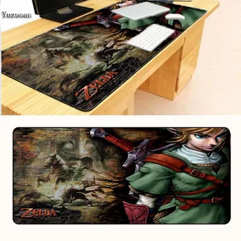 

Yuzuoan DIY The Legend Of Zelda Rubber keyboard Desk Gaming Mouse pad 900X400 Large Blck Lock Edges Soft/Rubber As Boy Gife