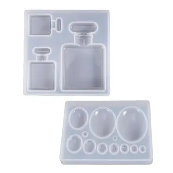 

Perfume Bottle Gemstone Patch Mold DIY Crystal Epoxy Glue Crafts Decorations Pendant Making Silicone Molds