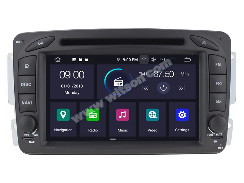 " Android 9,0 Pie OS автомобильный DVD Мультимедиа gps радио для Mercedes-Benz c-класс W203 S203 2000-2005& Viano/Vito W639 2004-2006
