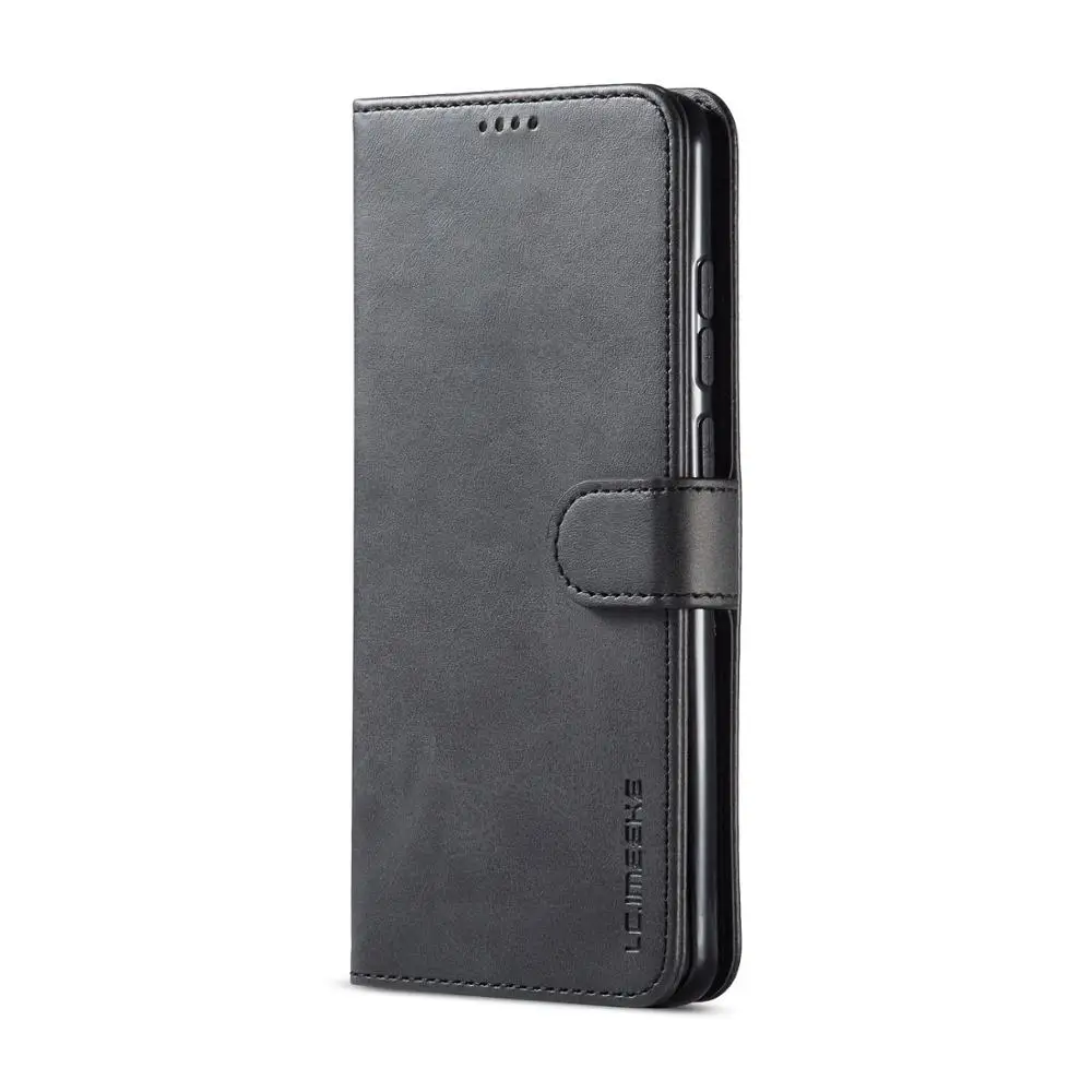 Кожаный флип-кошелек чехол для телефона Xiaomi Redmi 7 7A 8 8A чехол с подставкой Магнитный чехол s Чехол для Xiaomi Redmi Note 7 8 Pro 8T чехол - Цвет: Черный