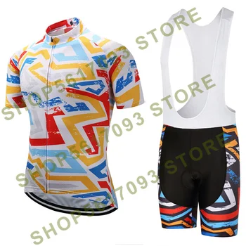 

2020 Original New Brand 20D gel pads cycling team jersey bike shorts set Ropa Ciclismo mens summer pro bicycling Maillot Culott
