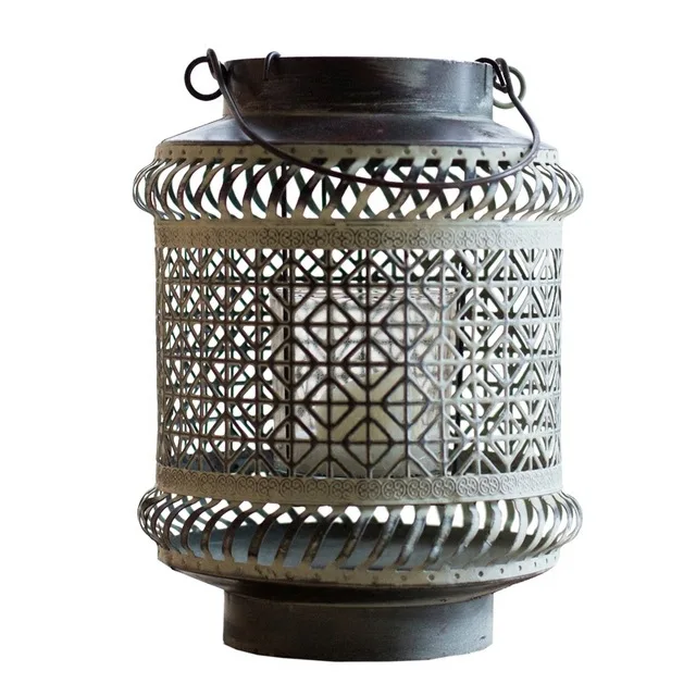 

Glass Lantern Wedding Decoration Vintage Candlestick Retro Moto Style Lantern