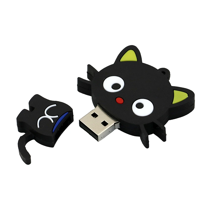 Pen driver cartoon Black Cat Pendrive 256GB 32gb 4 64 128 16 8 256 gb Cle USB Creative Cute Animal U Disk mini Gift Flash drive