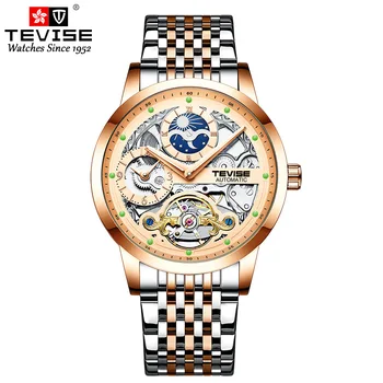 

Automatic Mechanical Watches Men TEVISE Fashion Brand Stainless Steel Watch Clock Sport Waterproof Man Watch Relogio Masculino
