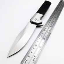 JSSQ тактический складной нож 9Cr18Mov лезвие Сталь G10 Ручка шарикоподшипник выживания карманные ножи открытый кемпинг боевой EDC инструмент