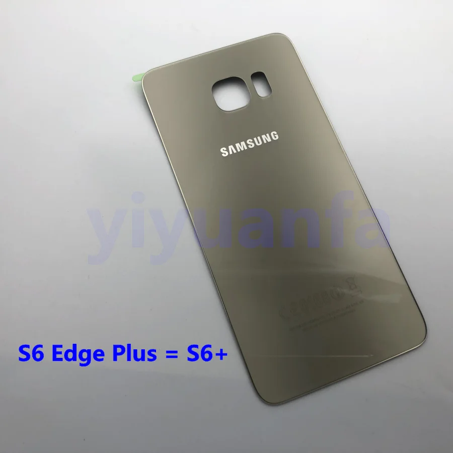 Чехол для аккумулятора S6 для samsung Galaxy S6 G920, задняя крышка G925 G928 S6 Edge S6+ S6Edge Plus, Задняя стеклянная крышка корпуса - Цвет: S6 Plus Golden
