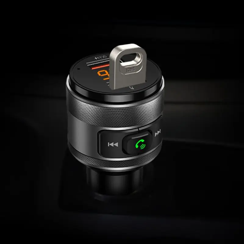 Быстрая зарядка 3,0 Автомобильное зарядное устройство Bluetooth fm-передатчик MP3 музыкальный плеер двойной USB