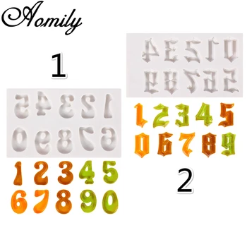 

Aomily 0-9 Digital 2 Styles Silicon Cake Mold Chocolate Jelly Candy Bakeware Mold DIY Pastry Ice Block Soap Mould Fondant Mold