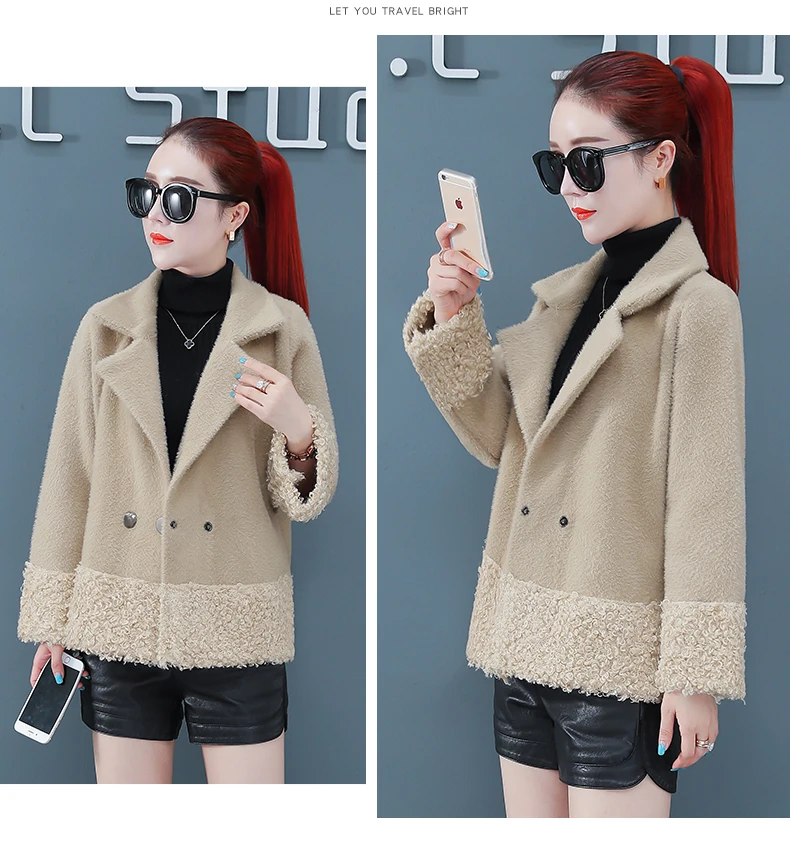 Winter Fur Short-height Coat Women's Short Fashion Lambs Wool Slim Fit Slimming Versatile Joint Korean-style Popular