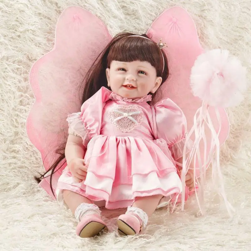 Реалистичная кукла Reborn baby girl силиконовая принцесса 22 ''Новорожденный ребенок подарок на день рождения Reborn Baby