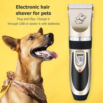 

Professional Pet Hair Trimmer Set Electronic Dog Cat Grooming Clippers Rechargeable Low-noise Electrical Pets Hair Cut Machine