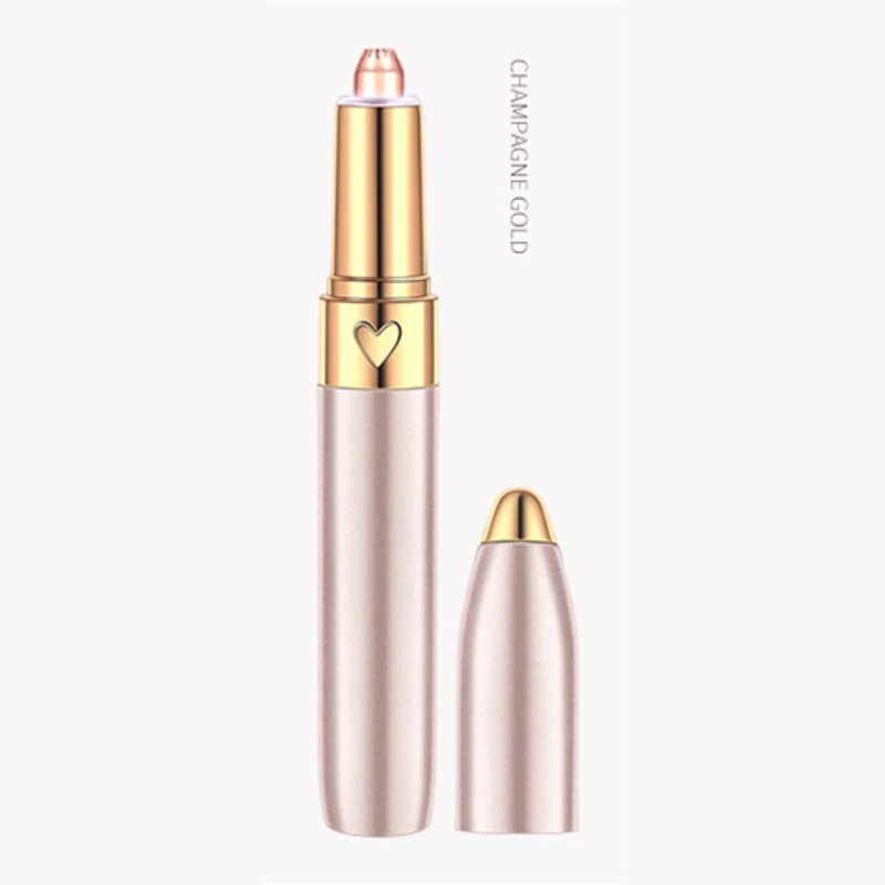 CHAMPAGNE GOLD Электрический формовочный нож для бровей, портативный Эпилятор с usb-зарядкой, безболезненный многофункциональный триммер для волос - Цвет: CHAMPAGNE GOLD