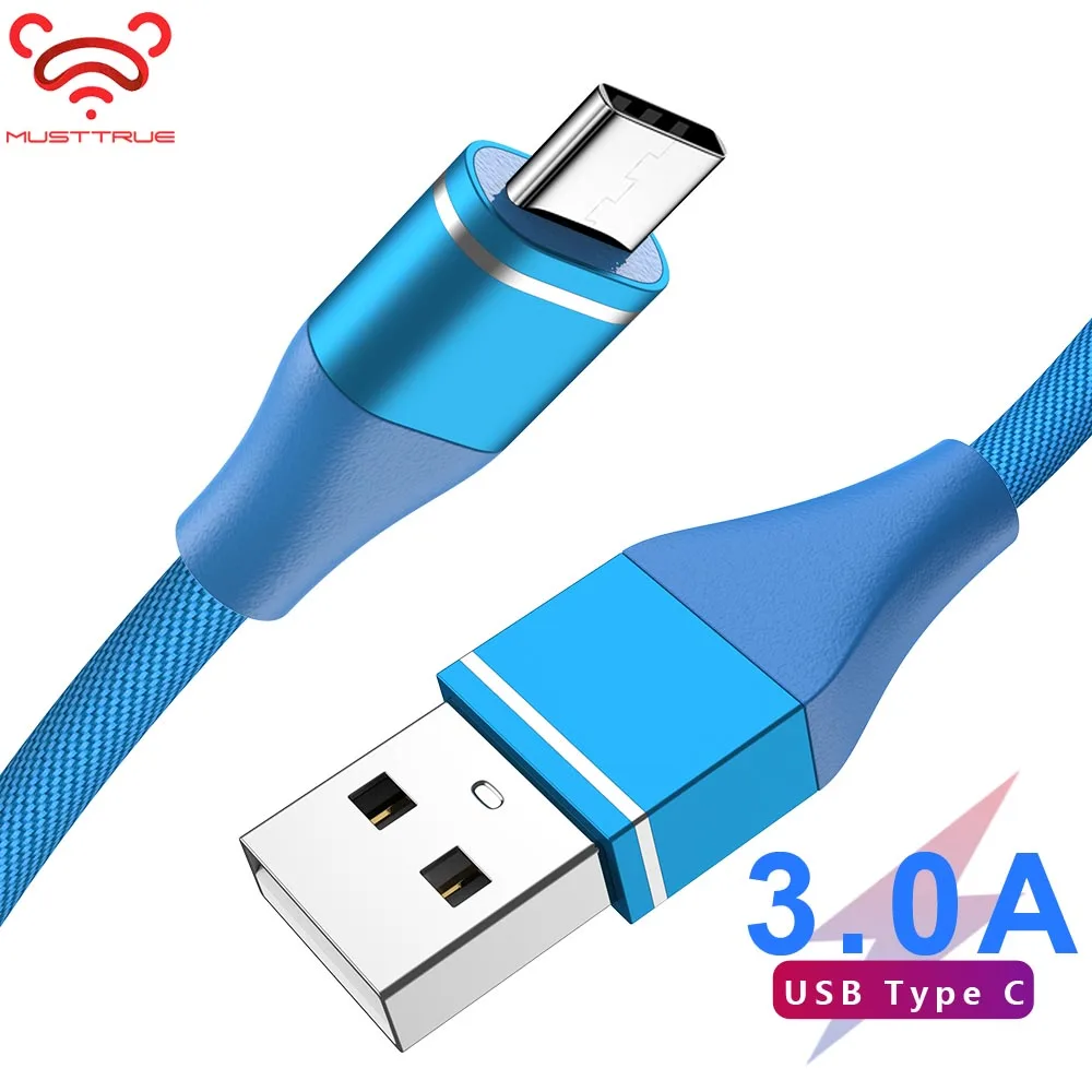 MUSTTRUE USB Cable Type C Mobile Phone Charging Wire for samsung a50 a70 s10 Micro Charger Denim Data Cord usb-c | Мобильные