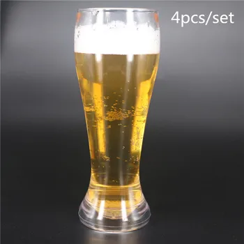 

Set of 4 470ml Acrylic pilsner glasses Plastic Beer Mug Wheat Beer Glass