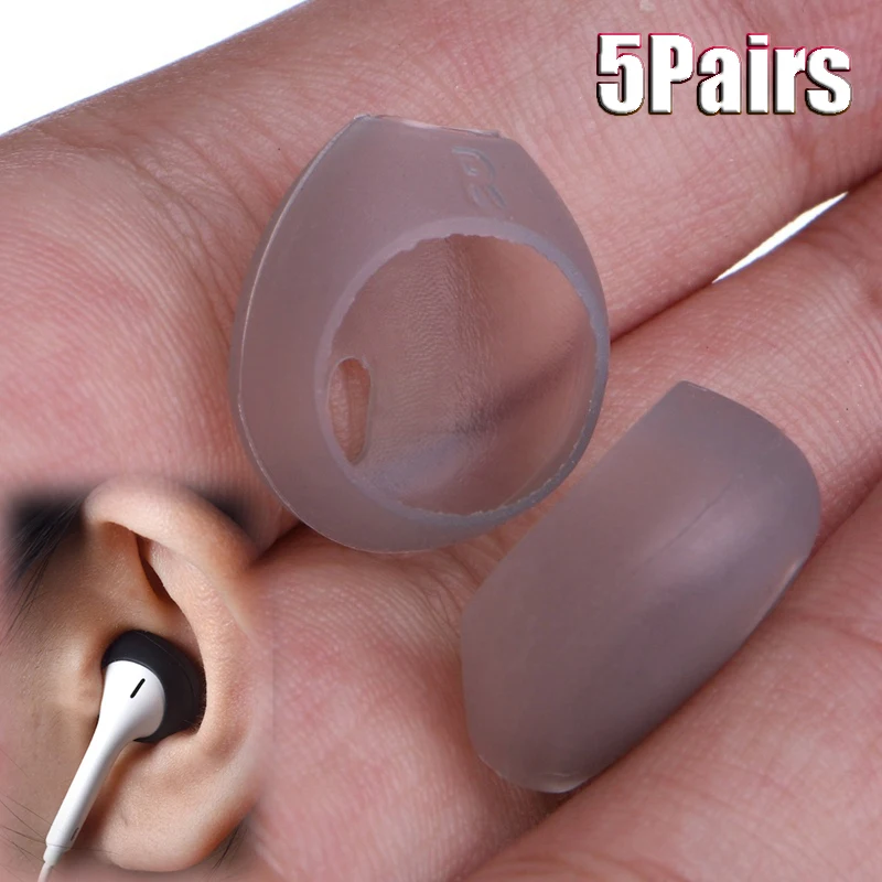 

5Pairs Anti Slip Silicone Earbuds Cover Earphones Anti-Lost Ear Caps for Airpods Headphones Headset Eartip Soft Earphone Covers