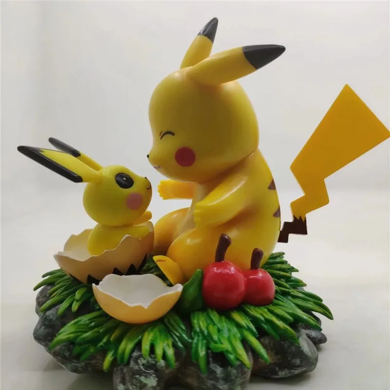 10 см GK Фэнтези Серии Яйцо Pika& Pichu Покемоны Фигурки игрушки милые комнаты Модель украшения подарок на день рождения для детей