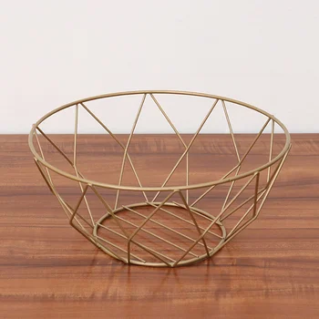 

1 Pcs Fruit Basket Simple Iron Hollow-out Unique European Style Fruit Rack Storage Tray Holder Basket
