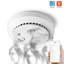 Wifi детектор угарного газа Wifi датчик дыма охранная сигнализация 85dB звуПредупреждение приложение уведомления SmartLife Tuya APP