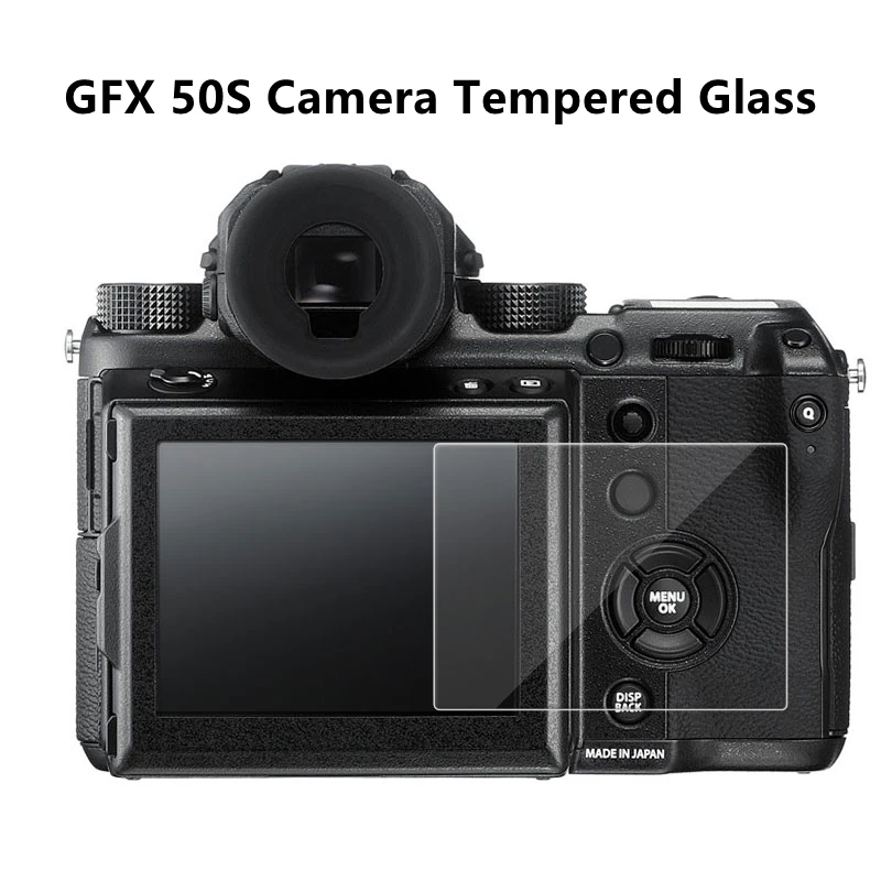 GFX 50S for FujiFilm GFX50S Camera Tempered Glass Self-adhesive Glass Main LCD Display + Info Screen Protector Film Guard Cover