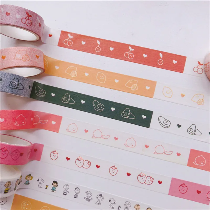 

15MM×3M Cute Cartoon Strawberry Love Washi Tape DIY Decoration Scrapbooking Planner Masking Tape Adhesive Tape Kawaii Stationery