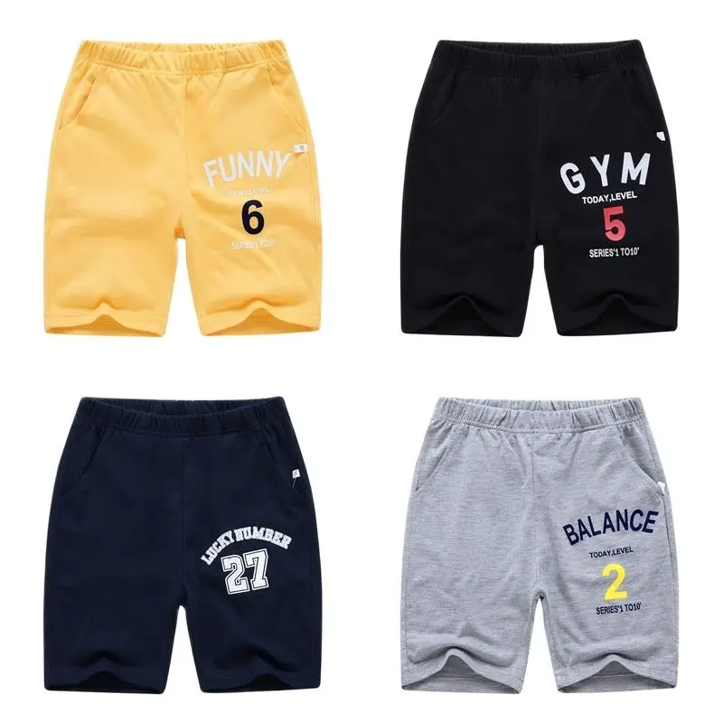 Summer Big Kids Shorts Wholesale 715 Year Old Children Letter Casual Short Classic Black Gray