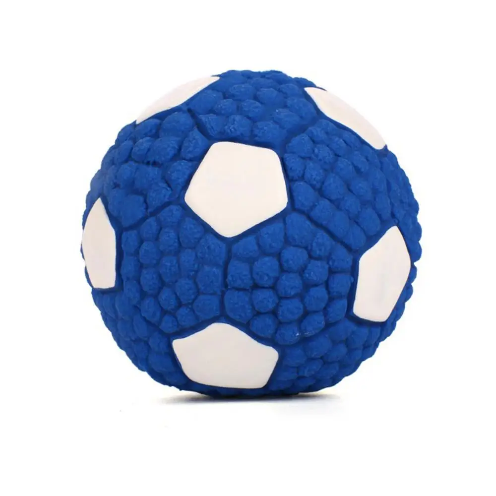 football Игрушки для домашних животных чистый Зуб Молярная латексная игрушка мяч сопротивление укус собака игрушка Интерактивный голосовой тренировочный мяч игрушка - Цвет: football