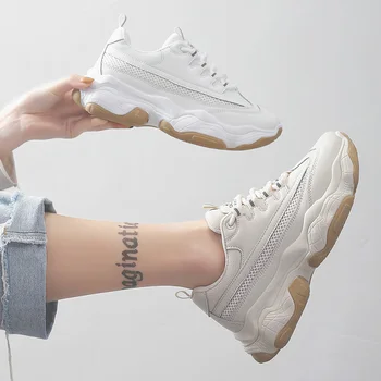 

Women's sneakers 2019 New Wild Mesh breathable hollow versatile INS Ulzza Harajuku Cushioning Footwear Wave Sports M1-51