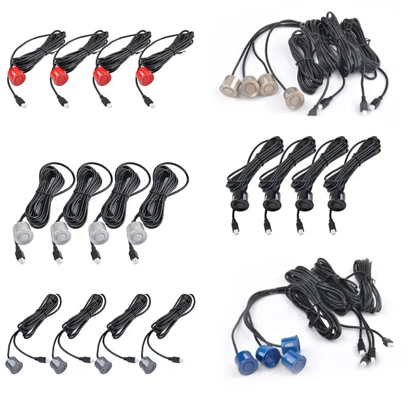 

Car Led Parking Sensor Parktronic Display 4Sensors Reverse Backup Monitor System 87HE