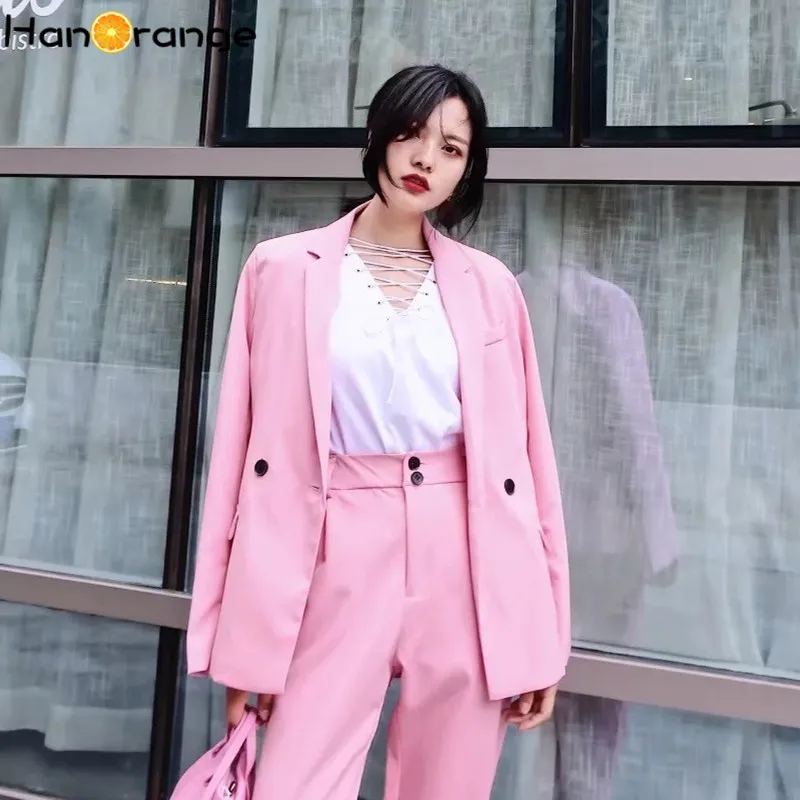 Candy Color Leisure Blazer Tops Long Sleeve Loose Spring Autumn Jacket Candy Color Leisure Blazer Tops Long Sleeve Loose Spring Autumn Jacket