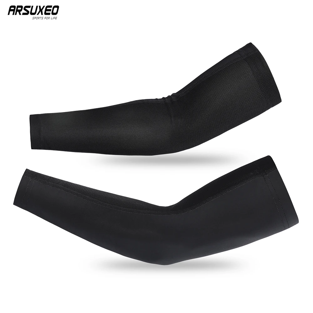

ARSUXEO Ice Silk Arm Sleeves Cooling Sun UV Protection Running Cycling Fishing Basketball Outdoor Sport Sleeves Breathable XTN05