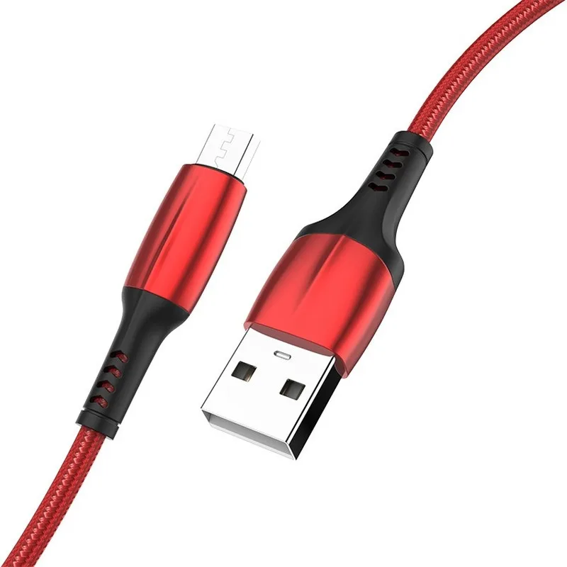 Bozhu 2A Быстрая зарядка Micro USB кабель для зарядного устройства Синхронизация данных нейлоновый плетеный кабель Micro USB 1 м 2 м для Android