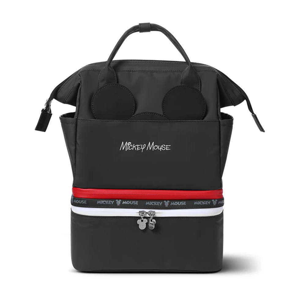 Disney Insulation Baby Diaper Changing Bag Multifunction Mother Maternity Shoulders Bag For Mom Nappies Milk Bottle Bag Baby Bag - Цвет: Black