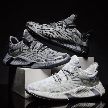 

2020 Spring New Luminous Breathable Sports Shoes Men's Shoes Lightweight Low-top Basketball Running Shoes Casual Shoes