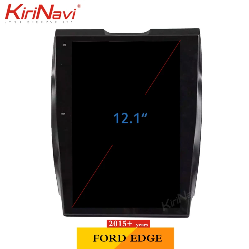 KiriNavi вертикальный экран Tesla style 12," Android 8,1 автомобильный Радио gps навигатор для Ford Edge автомобильный Dvd мультимедийный плеер 4G