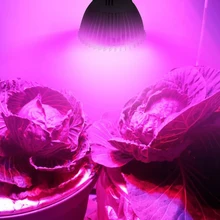 Lâmpada led hidropônica de 18 leds, phyto, para crescimento de plantas, e27, e14 e gu10, espectro completo, vermelho, azul